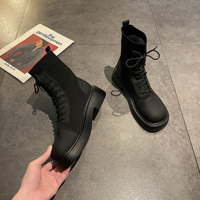 Novi model ženskih čizama na pertlu - tri boje