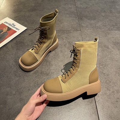 Novi model ženskih čizama na pertlu - tri boje