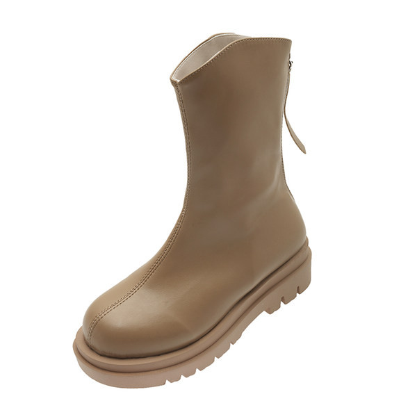 Női bőrcipő három színben, lapos talppal