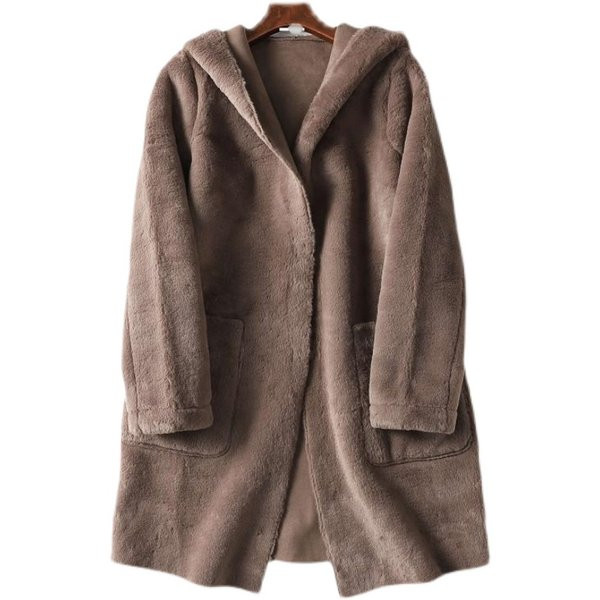 Hosszú pehelykabát kapucnival