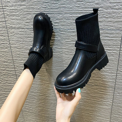 Casual ženske čizme s kopčom - tip čarape