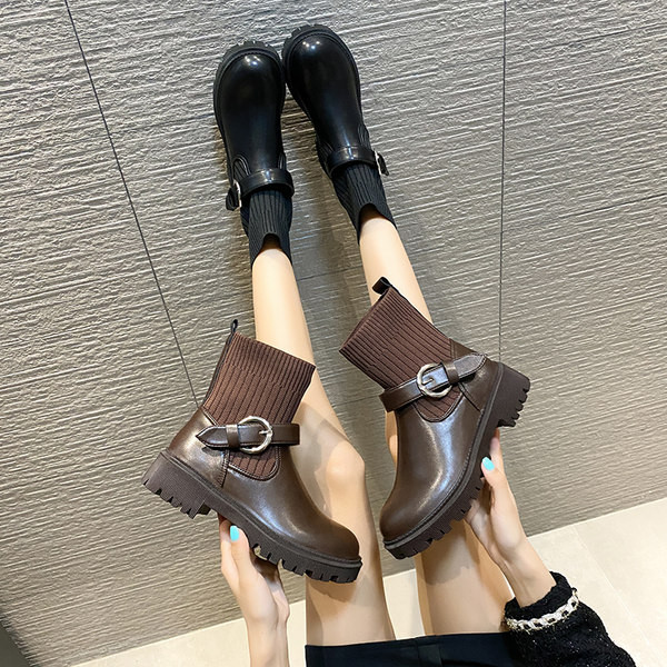 Casual ženske čizme s kopčom - tip čarape