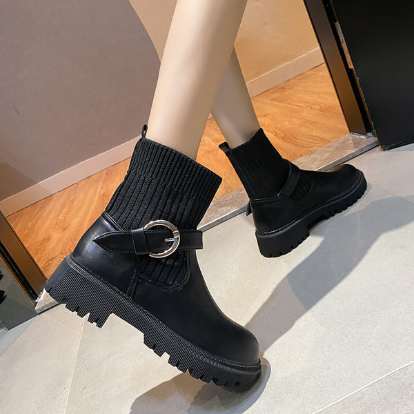 Casual ženske čizme s kopčom - tip čarape