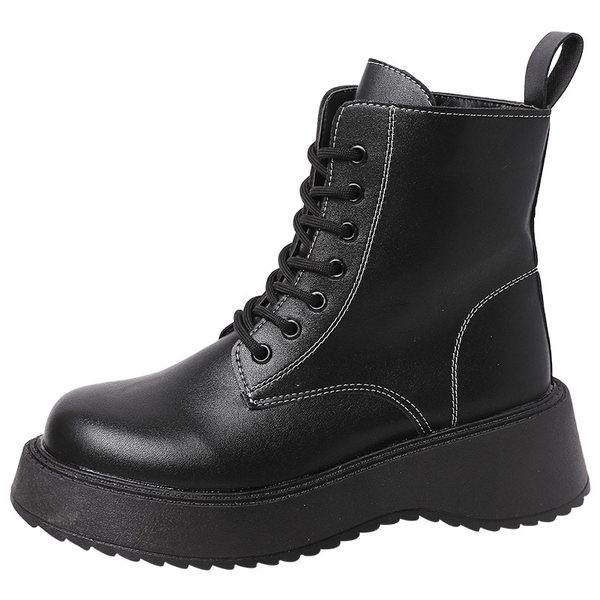 Naiste vabaaja saapad ökonahast paeltega - musta värvi