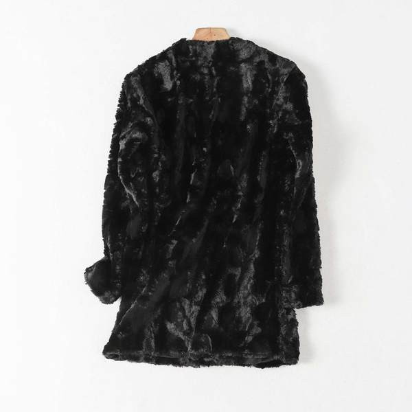 Pikk musta värvi sulemantel