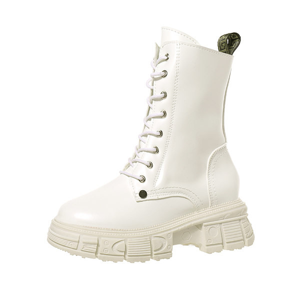 Cizme moderne cu model rotunjit șireturi pentru femei