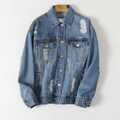 Moodne rebenenud motiividega teksajakk