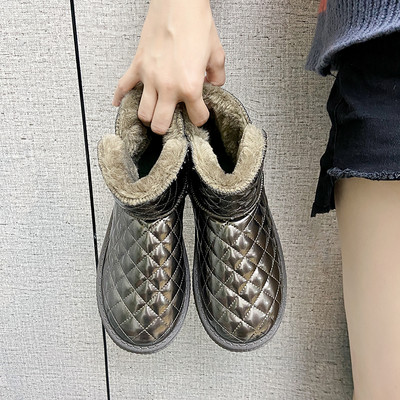 Női alkalmi csizma meleg béléssel