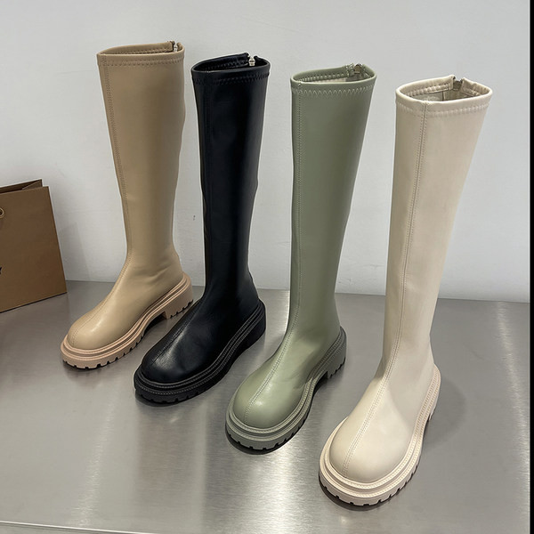 Eko bőrből készült alkalmi női csizma többféle színben