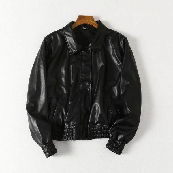 Geaca scurta de dama din piele ecologica