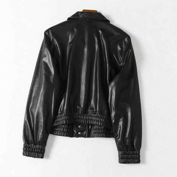 Geaca scurta de dama din piele ecologica