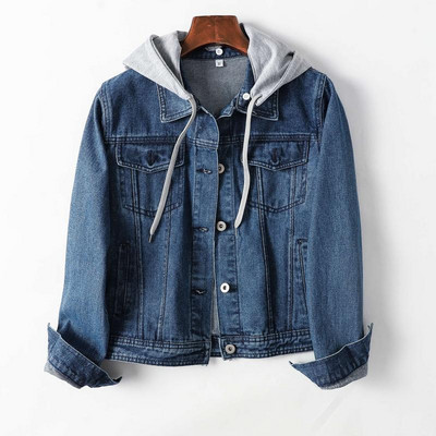 Vabaaja kapuutsiga teksajakk