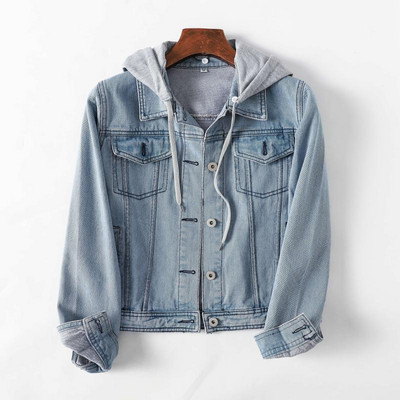 Vabaaja kapuutsiga teksajakk