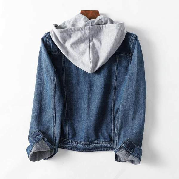 Vabaaja kapuutsiga teksajakk