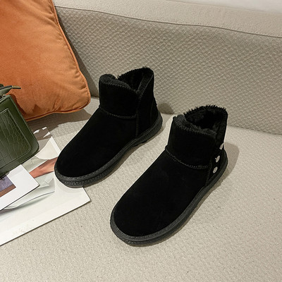 Ženske antilop čizme s toplom postavom u crnoj i smeđoj boji