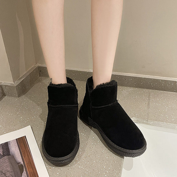 Ženske antilop čizme s toplom postavom u crnoj i smeđoj boji