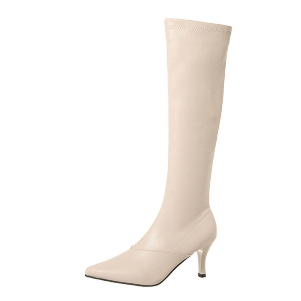 Moderne ženske čizme obični model na petu