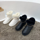 Metallist keti ja sooja voodriga naiste saapad