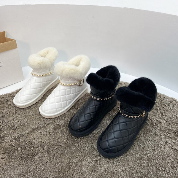 Metallist keti ja sooja voodriga naiste saapad