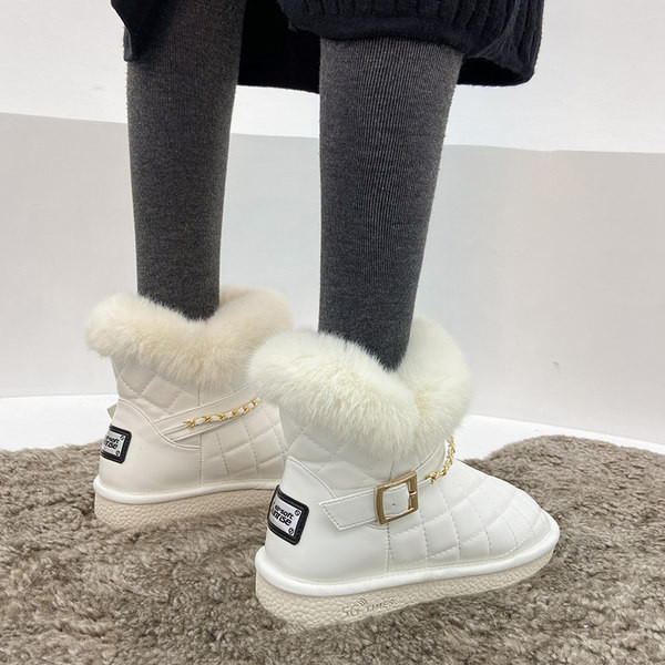 Metallist keti ja sooja voodriga naiste saapad