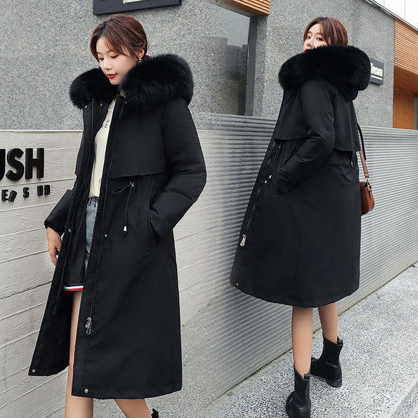 Új modell hosszú kabát kapucnival