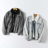 Női farmer dzseki meleg béléssel