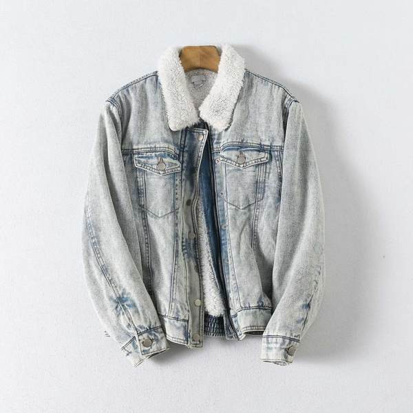 Női farmer dzseki meleg béléssel