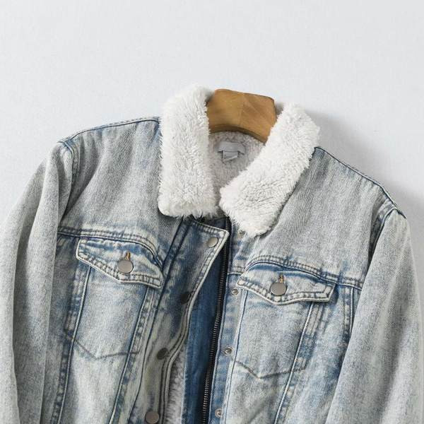 Női farmer dzseki meleg béléssel