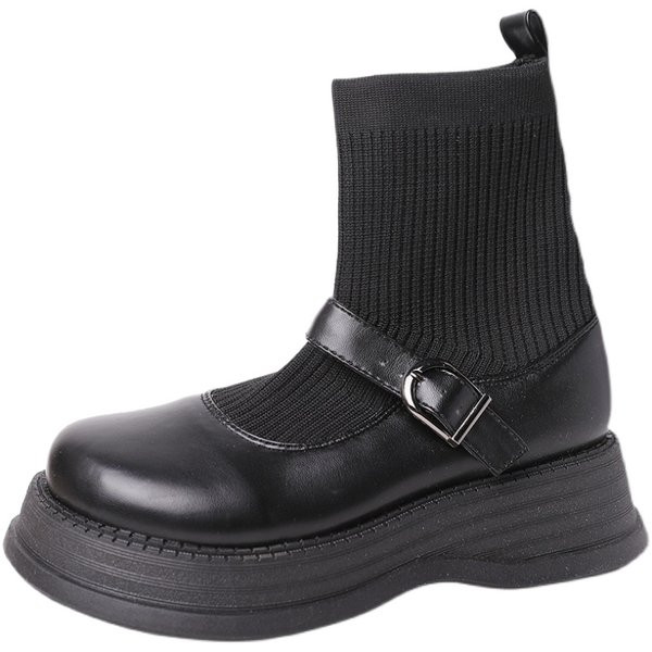 Ženske ležerne čizme u crnoj boji sa kopčom