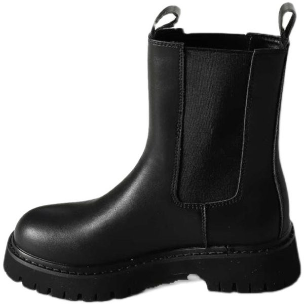 Öko bőrből készült női csizma, bokánál gumírozott