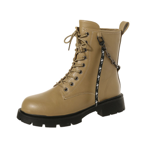 Aktuális női csizma eco bőrből sima modell fűzős