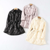 Téli steppelt kabát aszimmetrikus modell