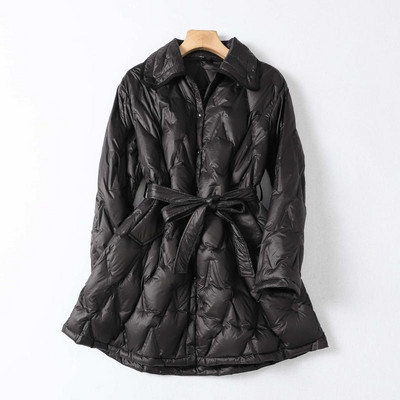 Téli steppelt kabát aszimmetrikus modell