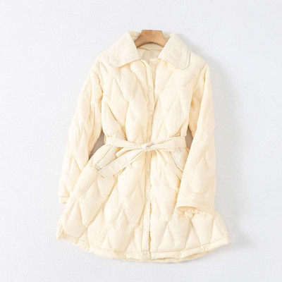 Téli steppelt kabát aszimmetrikus modell