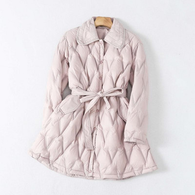 Téli steppelt kabát aszimmetrikus modell