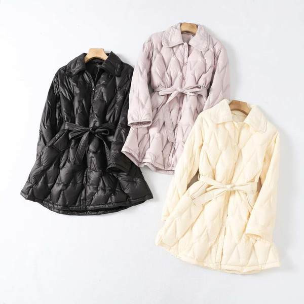 Téli steppelt kabát aszimmetrikus modell