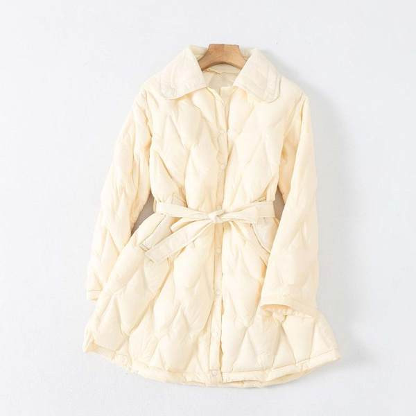 Téli steppelt kabát aszimmetrikus modell