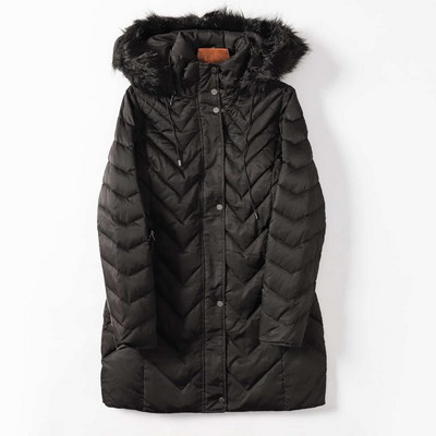 Hosszú őszi-téli kabát kapucnival