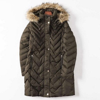 Hosszú őszi-téli kabát kapucnival