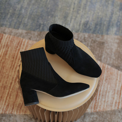 Stílusos női csizma eco velúr sima modellből