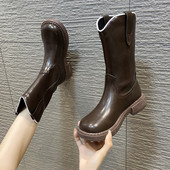 Naiste vabaaja saapad lameda tallaga ökonahast