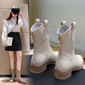 Új modell női bőrcsizma cipzárral - két színben