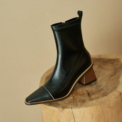 Stiilne naiste kontsaga saapad puhas mudel