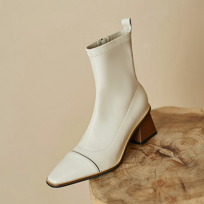 Stiilne naiste kontsaga saapad puhas mudel