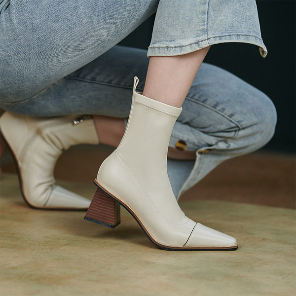 Stiilne naiste kontsaga saapad puhas mudel