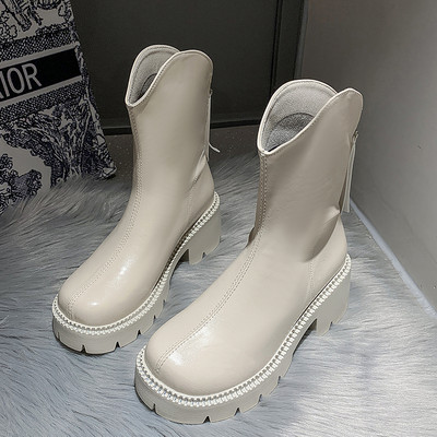 Ženske moderne čizme s patentnim zatvaračem