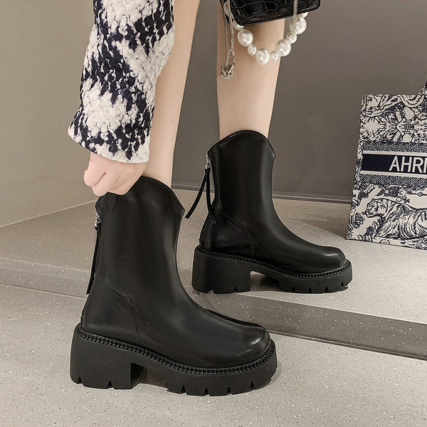 Ženske moderne čizme s patentnim zatvaračem