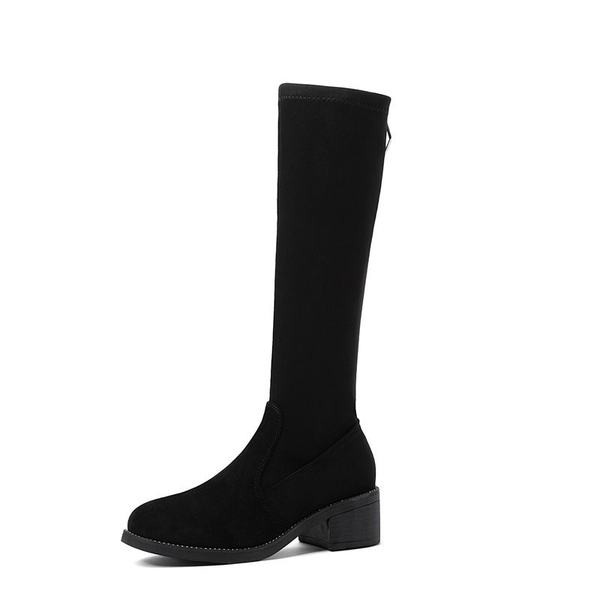 Cizme de dama cu fermoar si pietre de culoare neagra