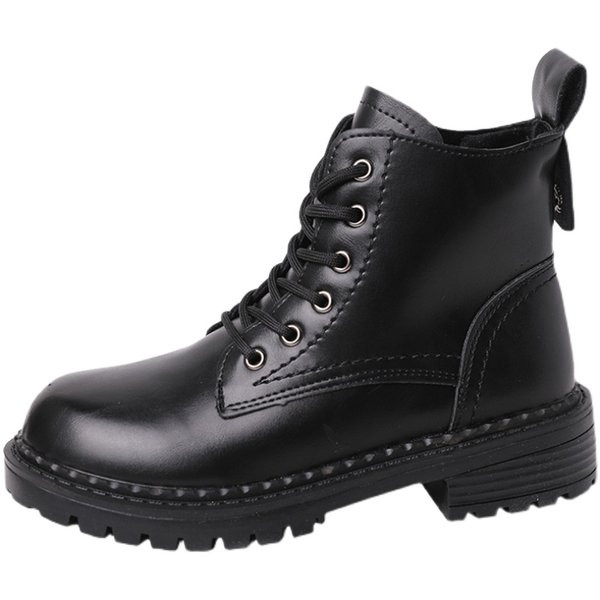 Alkalmi női csizma durva talppal és fűzővel - két színben