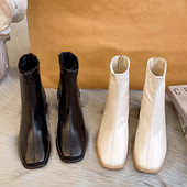 Tavaszi-őszi csizma eko bőrből, cipzárral